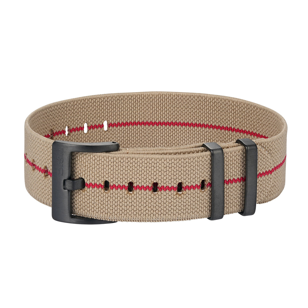 Pajama Stretch - Tan/Red - BluShark Straps