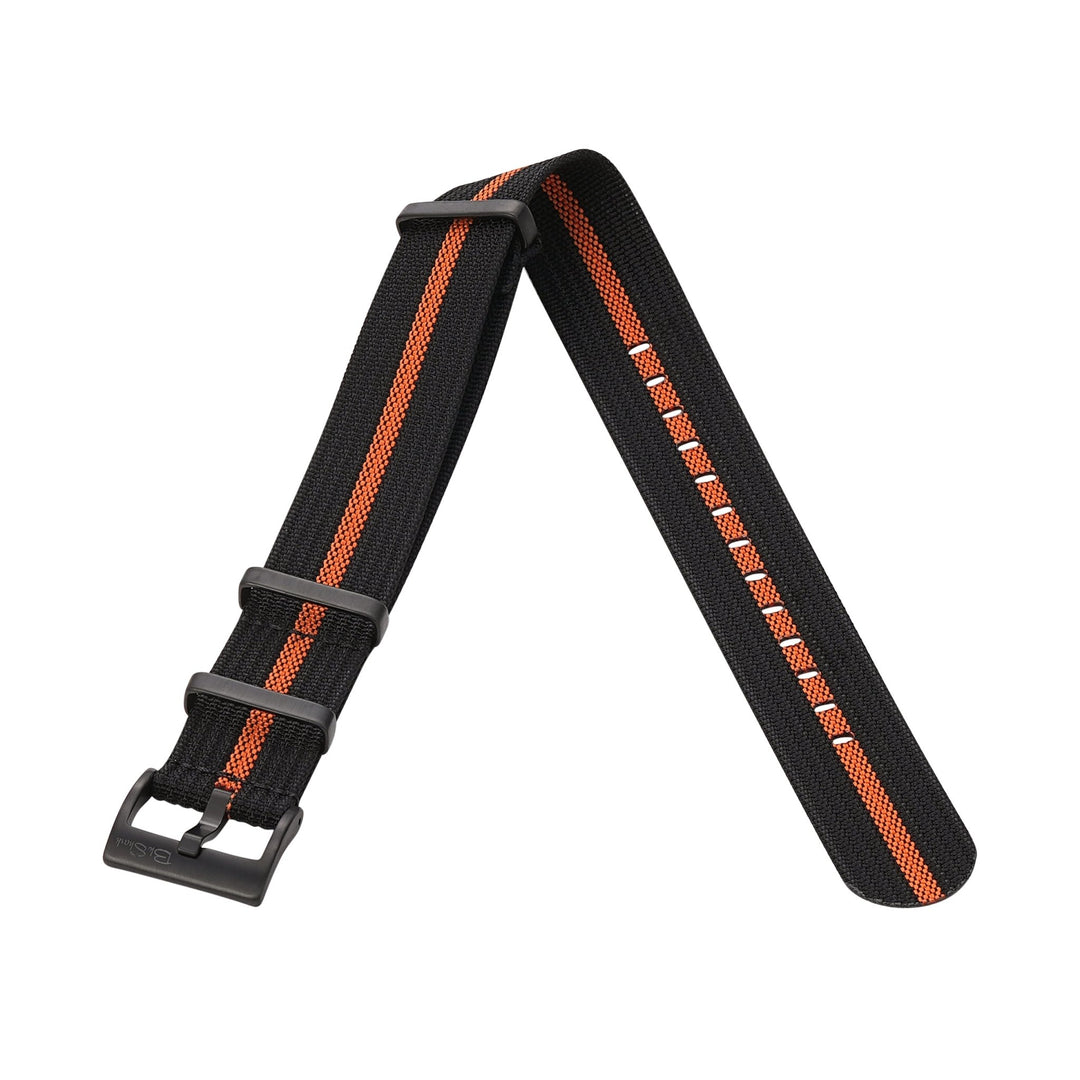 Ribbed DBL - Black & Orange - BluShark Straps