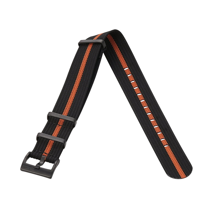 Ribbed DBL - Black & Orange - BluShark Straps