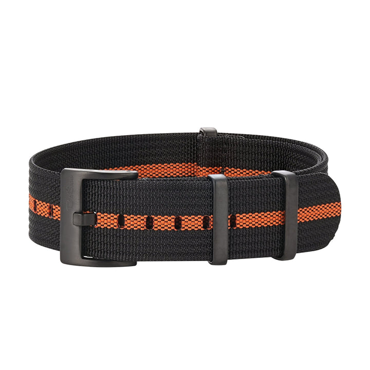 Ribbed DBL - Black & Orange - BluShark Straps