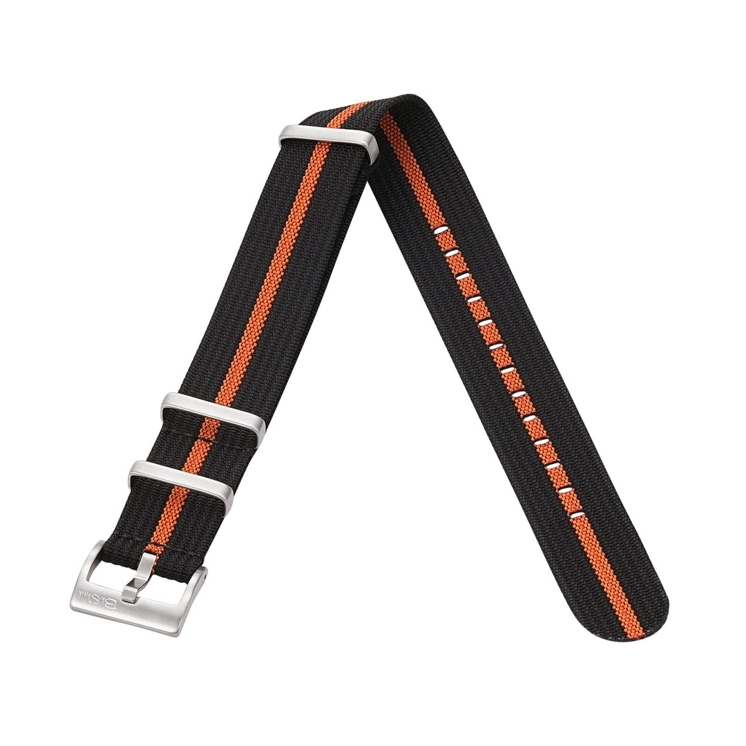 Ribbed DBL - Black & Orange - BluShark Straps