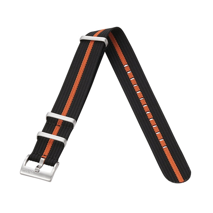 Ribbed DBL - Black & Orange - BluShark Straps