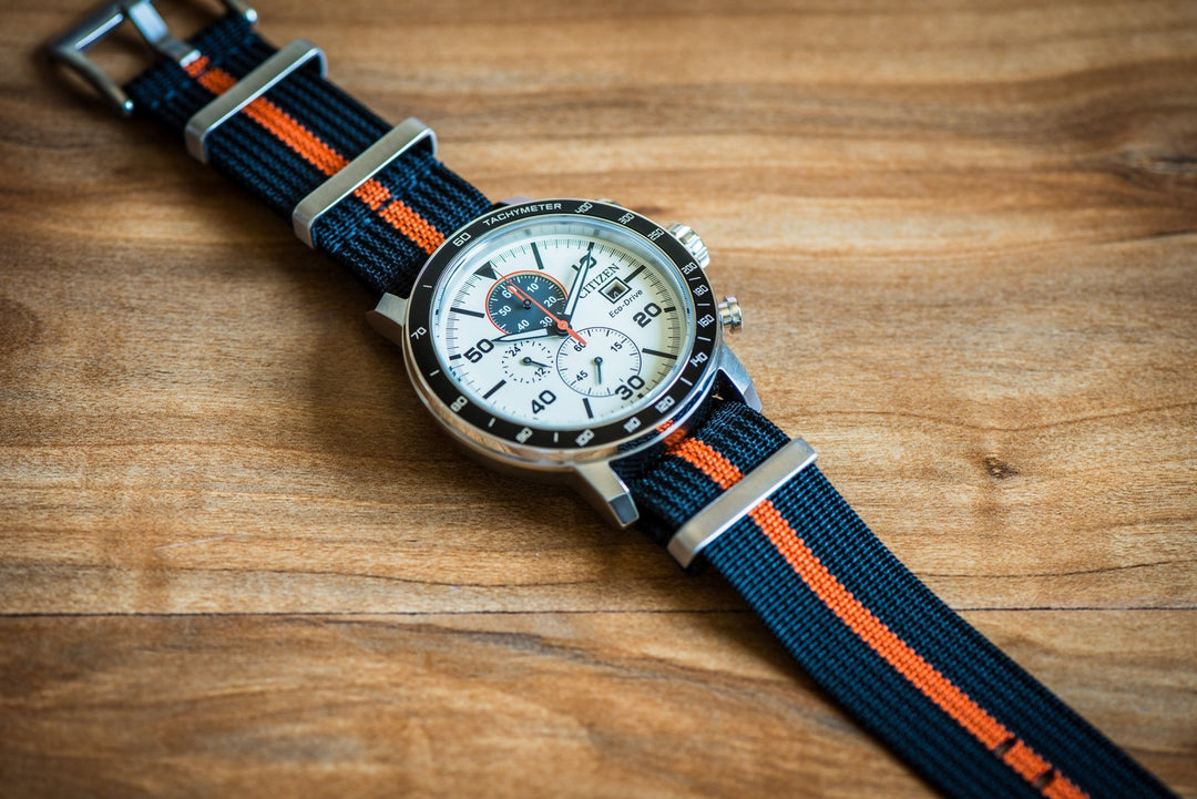 Ribbed DBL - Black & Orange - BluShark Straps