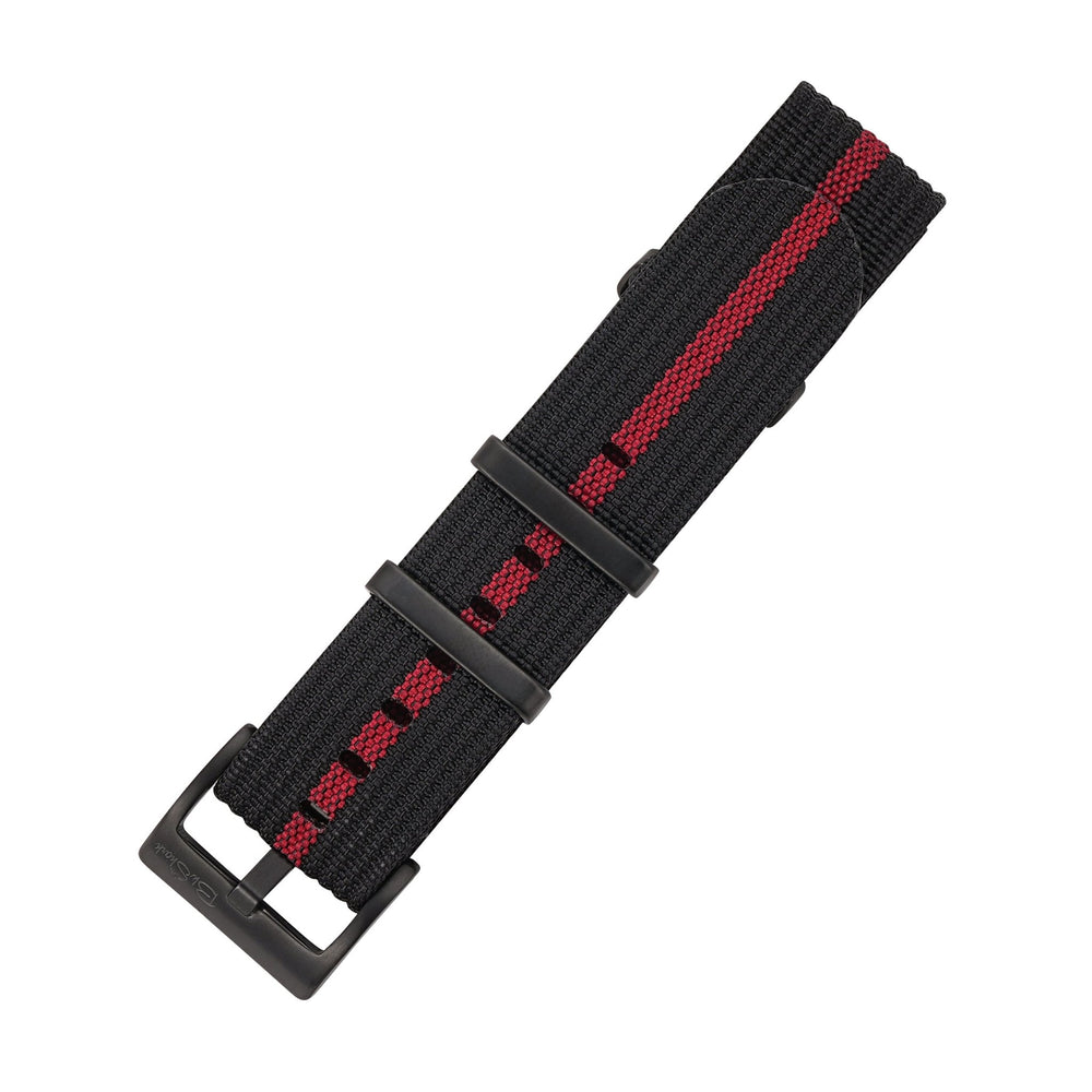 Ribbed DBL - Black & Red - BluShark Straps