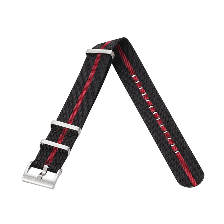 Ribbed DBL - Black & Red - BluShark Straps