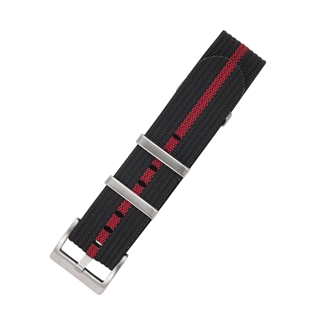 Ribbed DBL - Black & Red - BluShark Straps