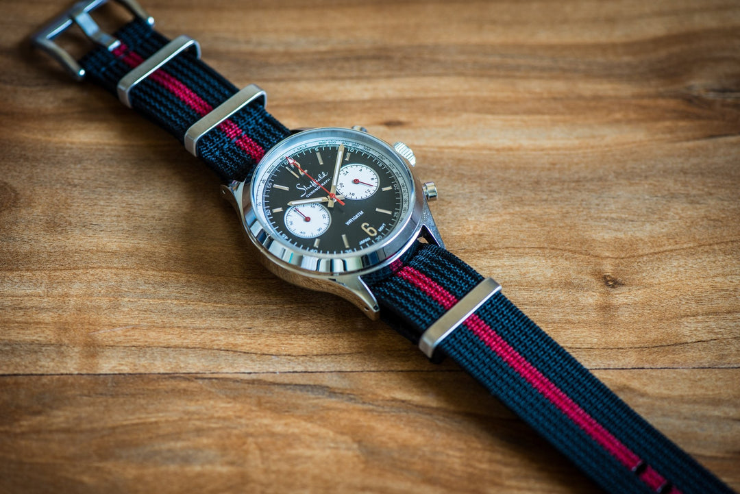 Ribbed DBL - Black & Red - BluShark Straps