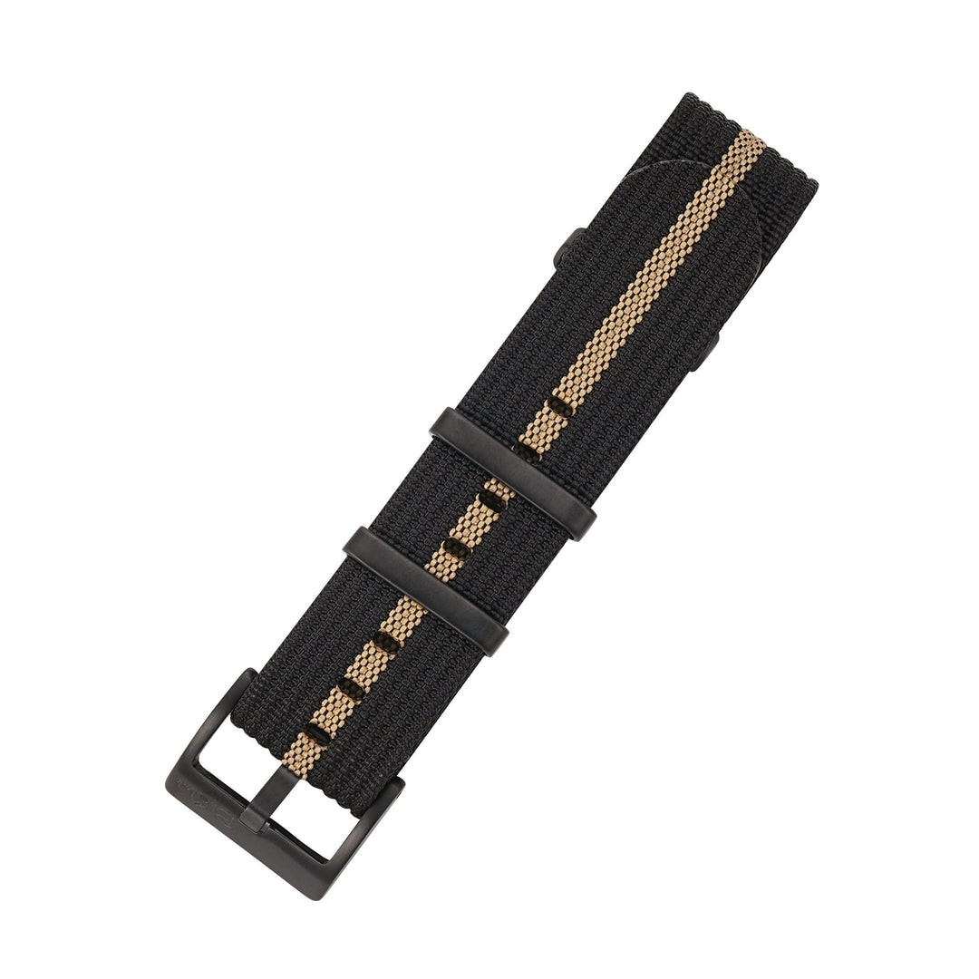 Ribbed DBL - Black & Tan - BluShark Straps