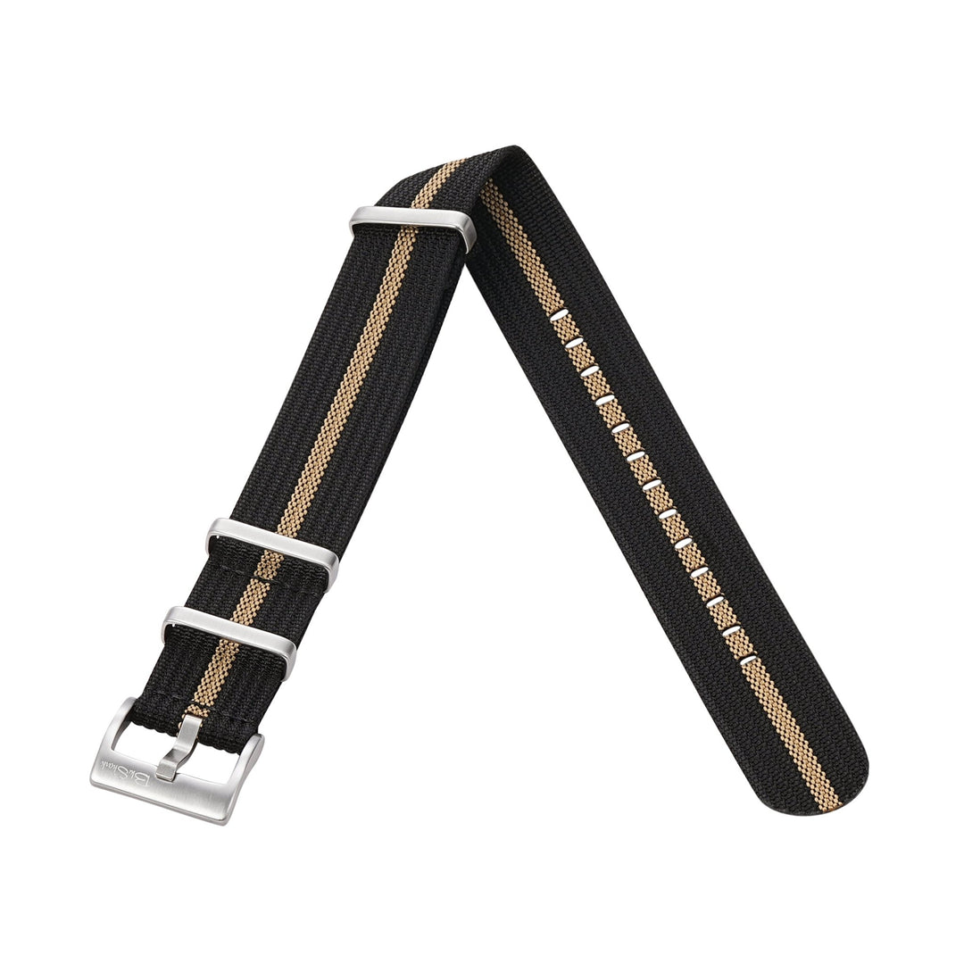 Ribbed DBL - Black & Tan - BluShark Straps