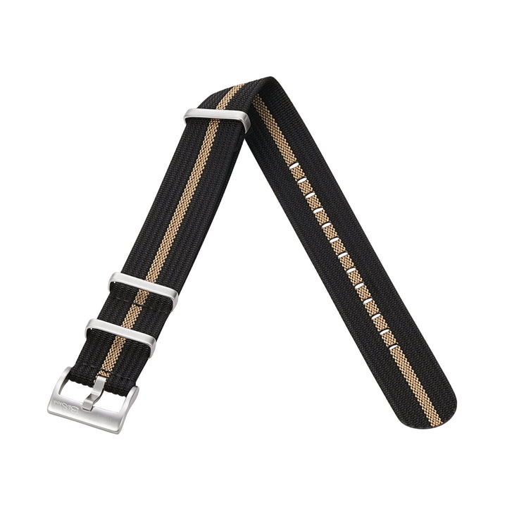 Ribbed DBL - Black & Tan - BluShark Straps