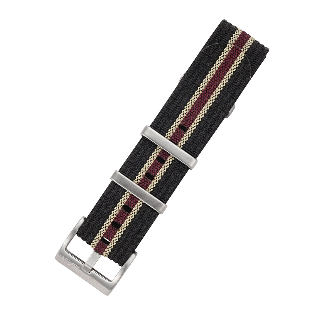 Ribbed DBL - Black, Tan & Red - BluShark Straps