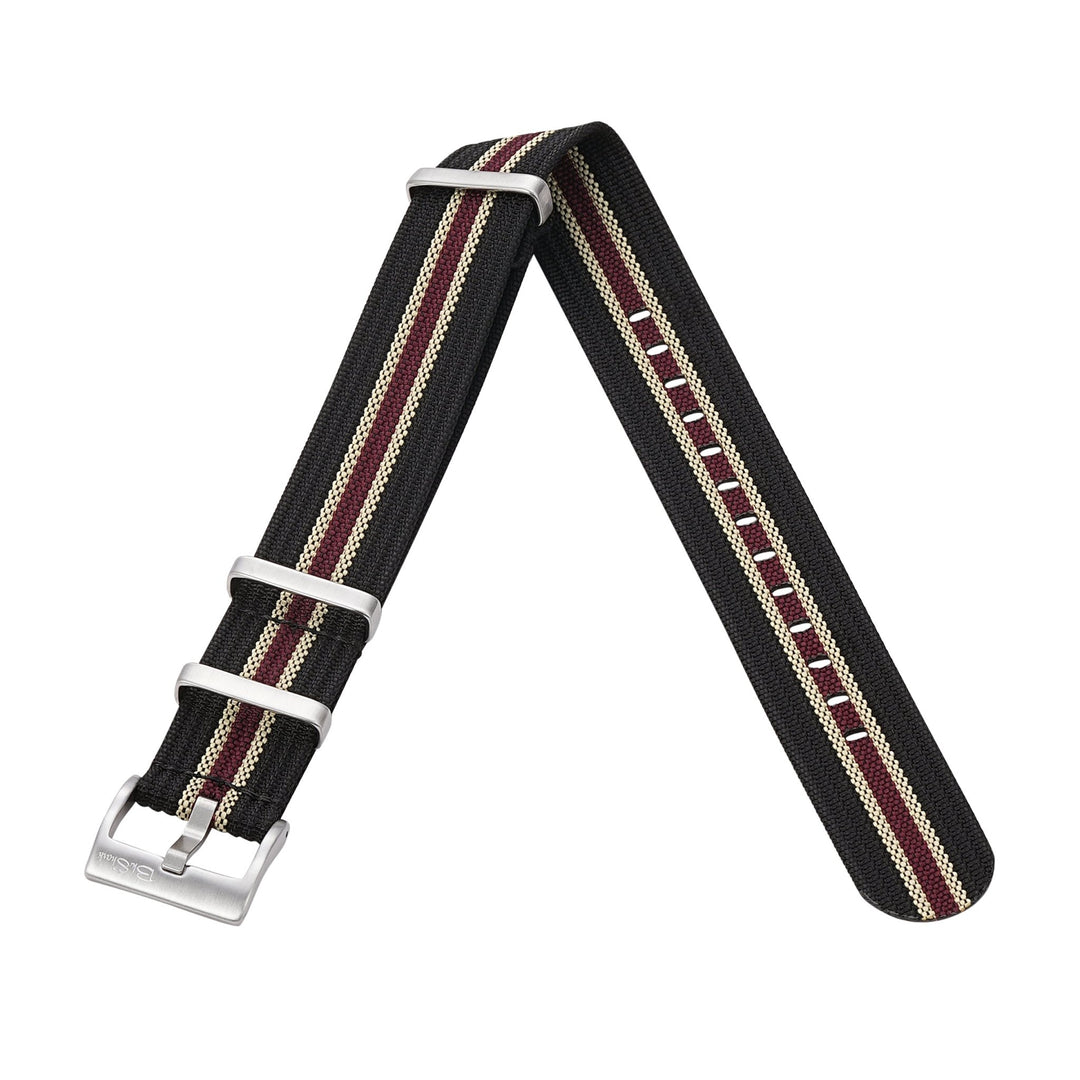 Ribbed DBL - Black, Tan & Red - BluShark Straps