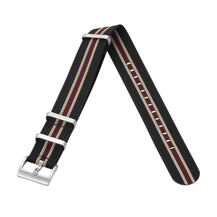 Ribbed DBL - Black, Tan & Red - BluShark Straps