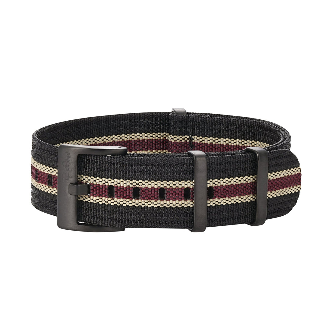 Ribbed DBL - Black, Tan & Red - BluShark Straps