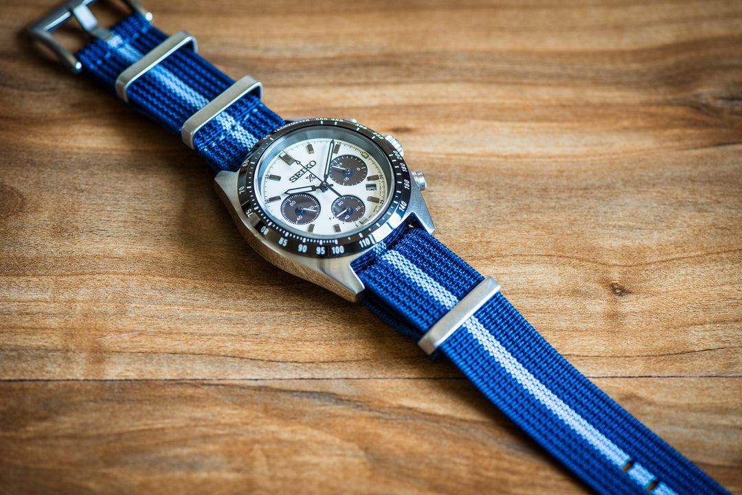 Ribbed DBL - Blue & White - BluShark Straps