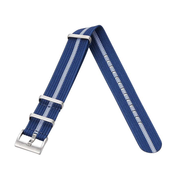 Ribbed DBL - Blue & White - BluShark Straps