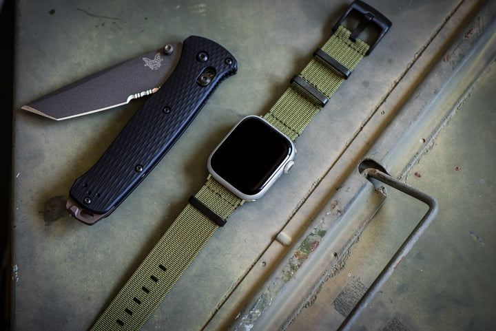 Ribbed Mako FN Band - For Apple Watch - Army Green - BluShark Straps