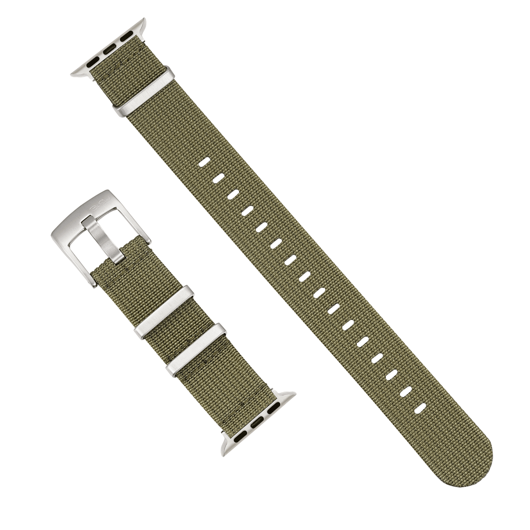 Ribbed Mako FN Band - For Apple Watch - Army Green - BluShark Straps