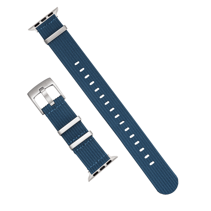 Ribbed Mako FN Band - For Apple Watch - Blue - BluShark Straps