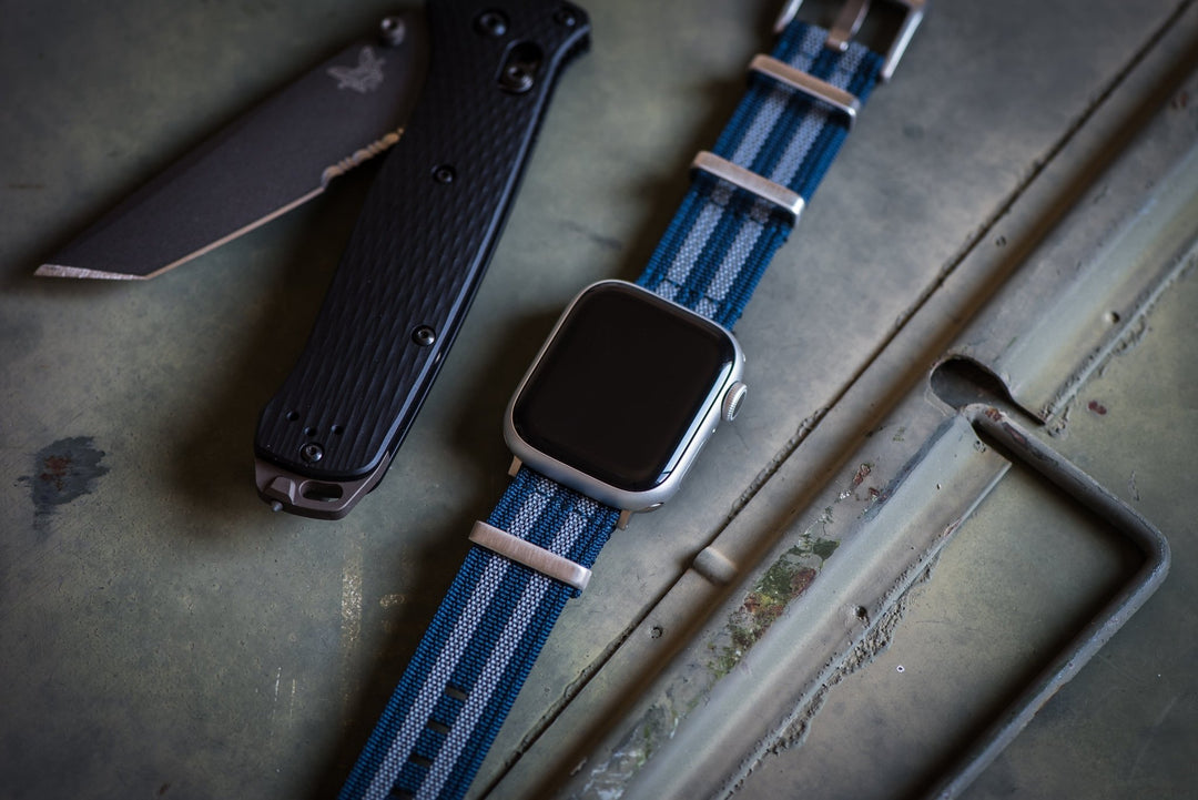 Ribbed Mako FN Band - For Apple Watch - Blue Bond - BluShark Straps
