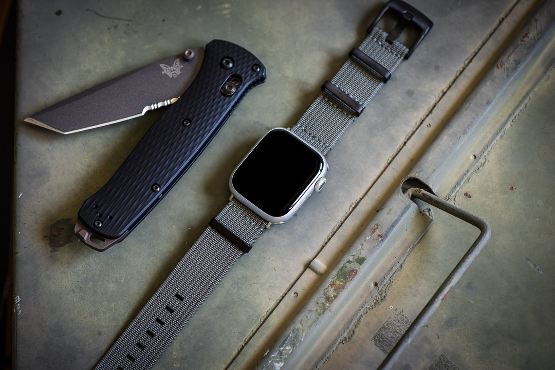 Ribbed Mako FN Band - For Apple Watch - Gray - BluShark Straps