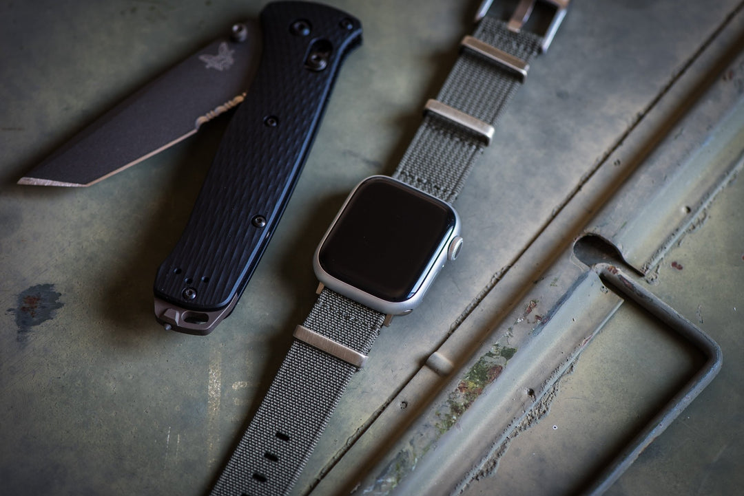 Ribbed Mako FN Band - For Apple Watch - Gray - BluShark Straps