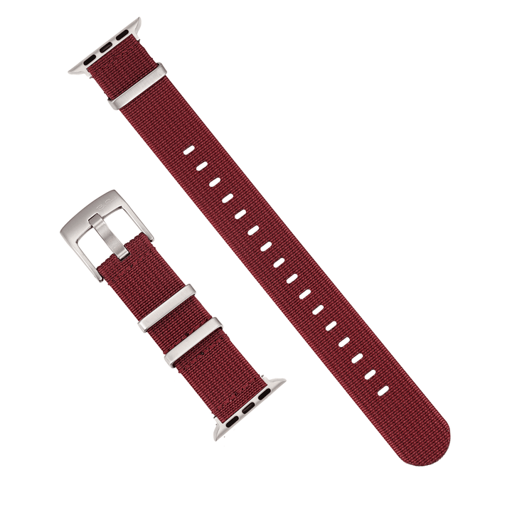 Ribbed Mako FN Band - For Apple Watch - Merlot - BluShark Straps