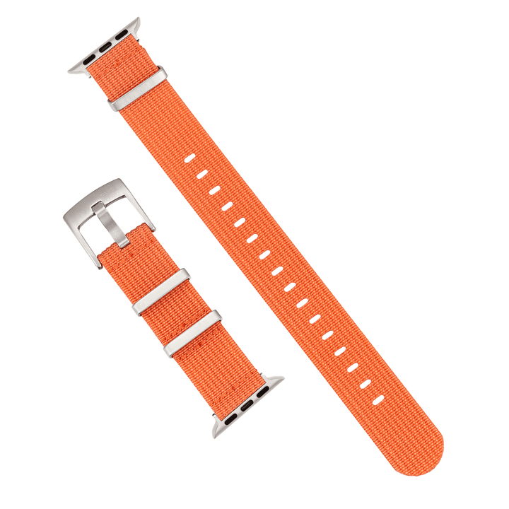 Ribbed Mako FN Band - For Apple Watch - Orange - BluShark Straps