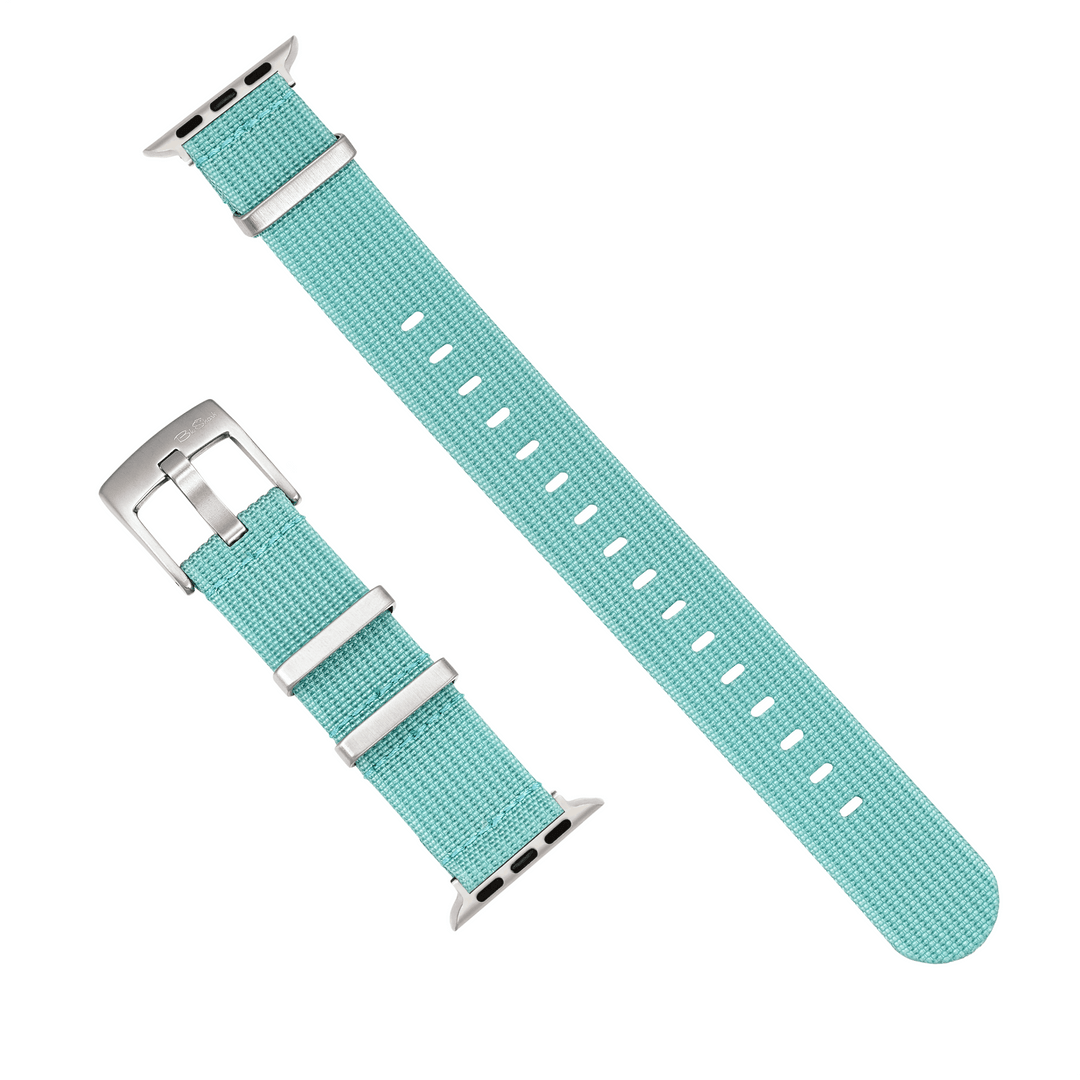 Ribbed Mako FN Band - For Apple Watch - Pool Blue - BluShark Straps