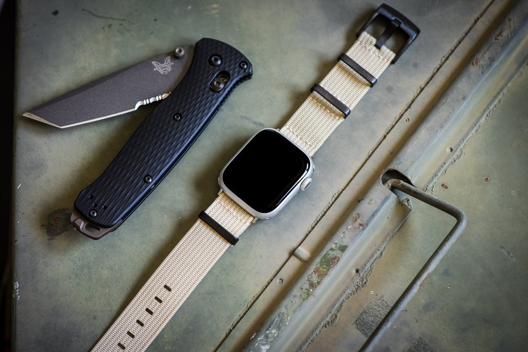 Ribbed Mako FN Band - For Apple Watch - Sand - BluShark Straps