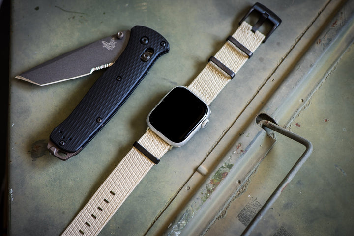 Ribbed Mako FN Band - For Apple Watch - Sand - BluShark Straps