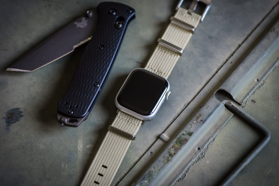 Ribbed Mako FN Band - For Apple Watch - Sand - BluShark Straps