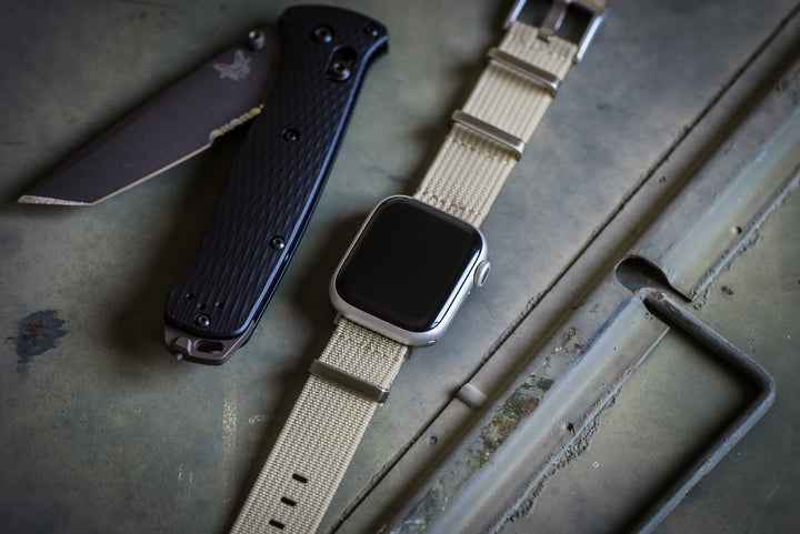 Ribbed Mako FN Band - For Apple Watch - Sand - BluShark Straps