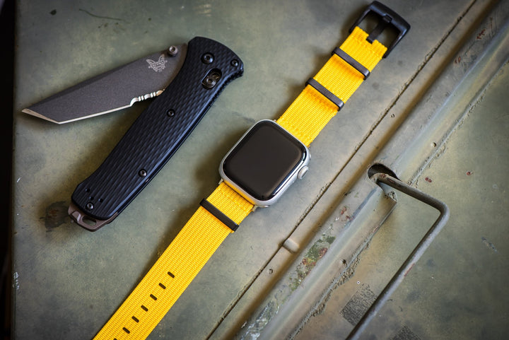 Ribbed Mako FN Band - For Apple Watch - Sunflower Yellow - BluShark Straps