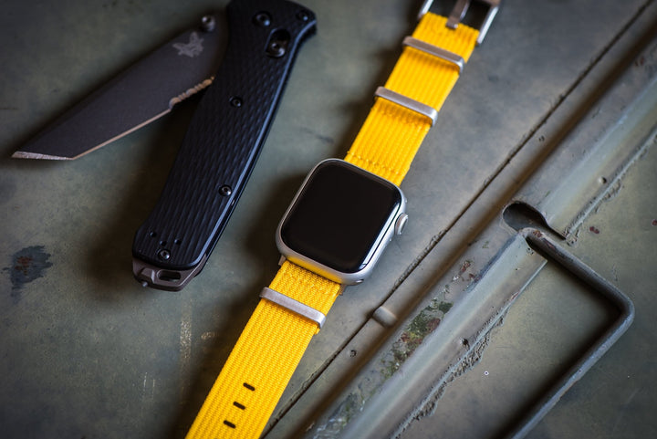 Ribbed Mako FN Band - For Apple Watch - Sunflower Yellow - BluShark Straps