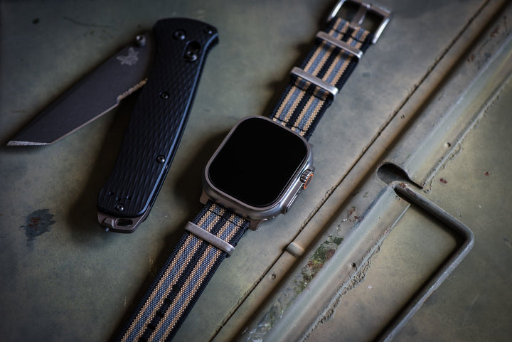 Ribbed Mako FN Band - For Apple Watch ULTRA - Modern Bond - BluShark Straps