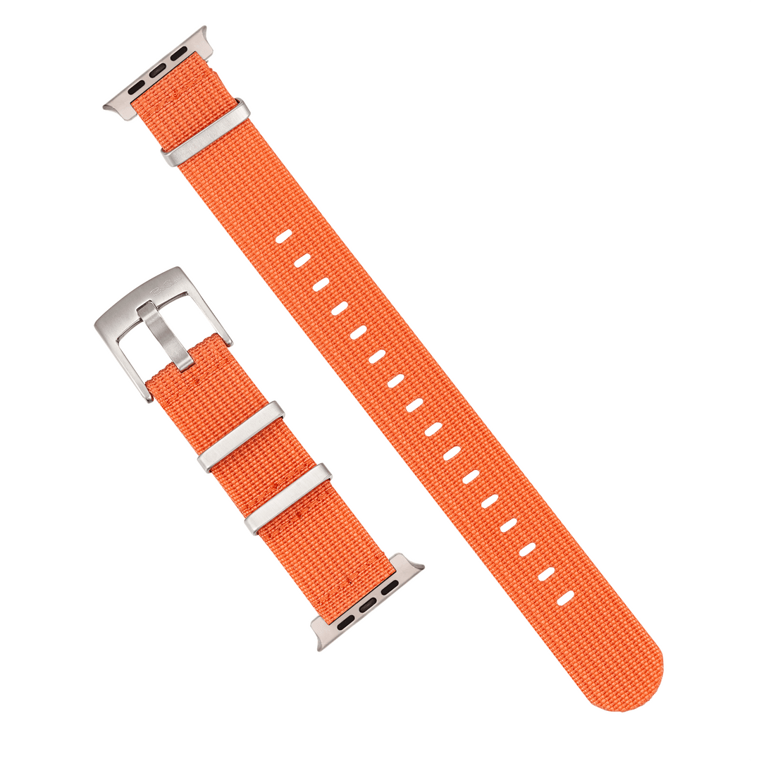 Ribbed Mako FN Band - For Apple Watch ULTRA - Orange - BluShark Straps