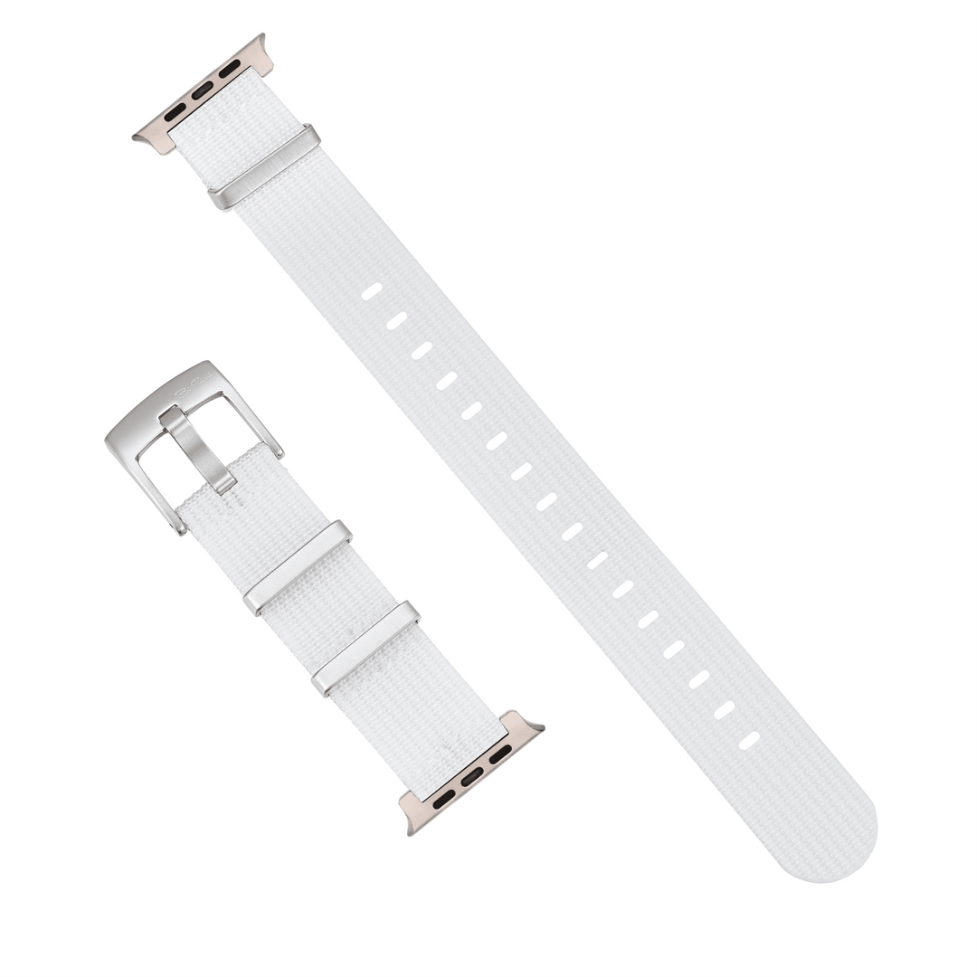 Ribbed Mako FN Band - For Apple Watch ULTRA - White - BluShark Straps