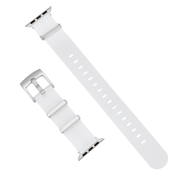 Ribbed Mako FN Band - For Apple Watch - White - BluShark Straps
