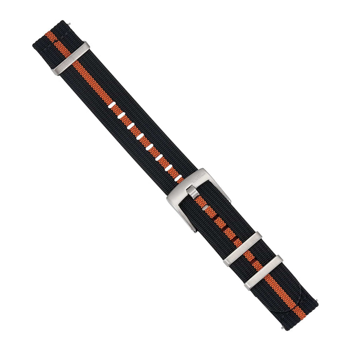 Ribbed Mako FN - Black & Orange - BluShark Straps