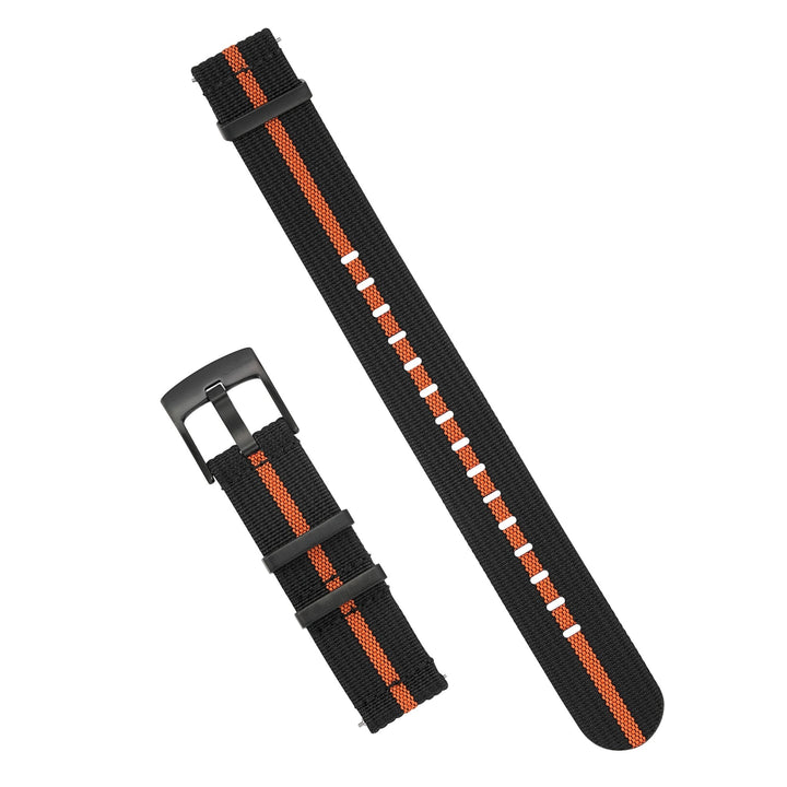 Ribbed Mako FN - Black & Orange - BluShark Straps