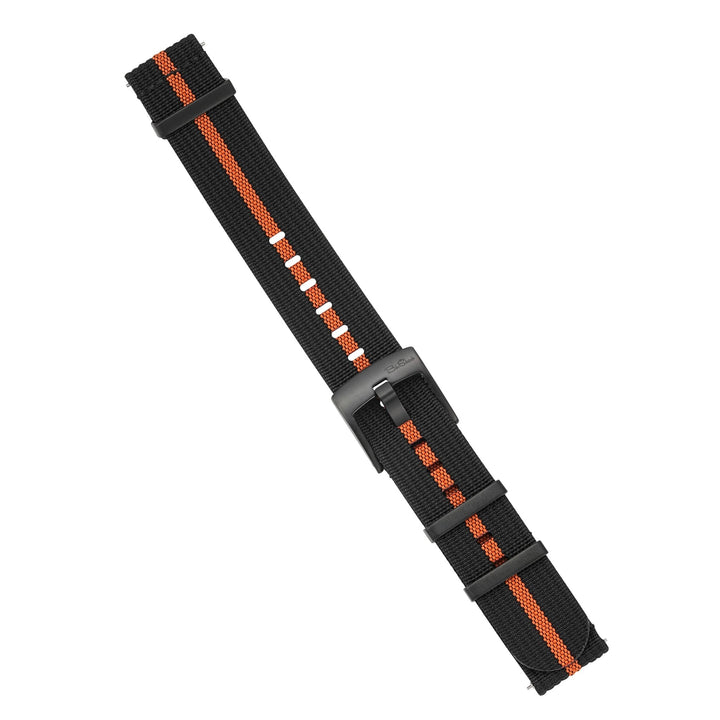 Ribbed Mako FN - Black & Orange - BluShark Straps