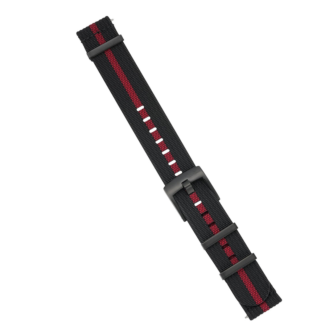 Ribbed Mako FN - Black & Red - BluShark Straps