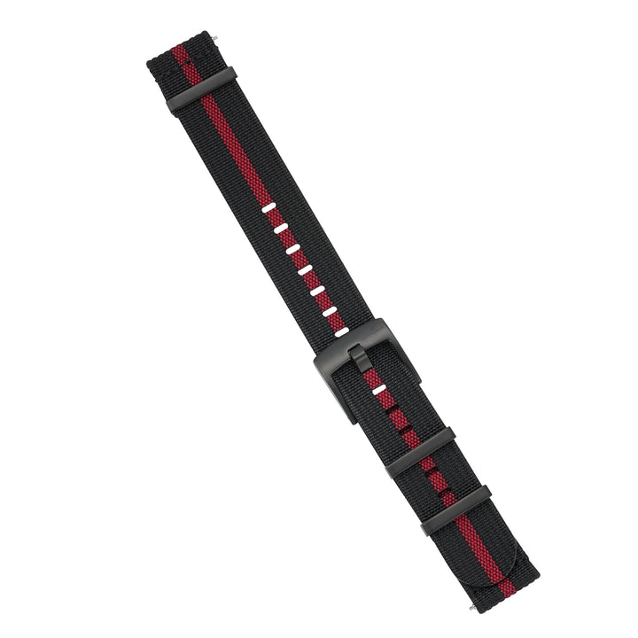 Ribbed Mako FN - Black & Red - BluShark Straps