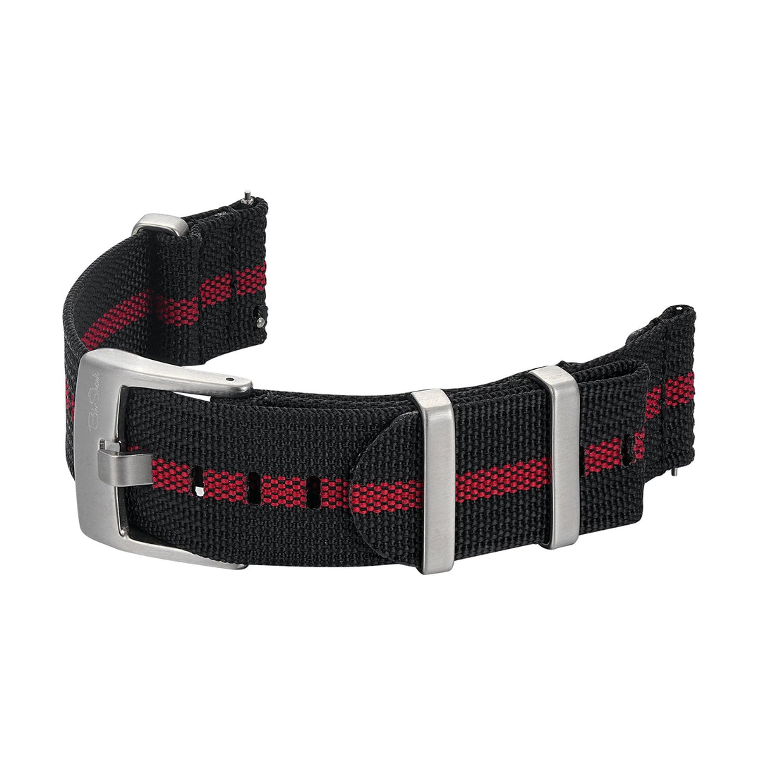 Ribbed Mako FN - Black & Red - BluShark Straps