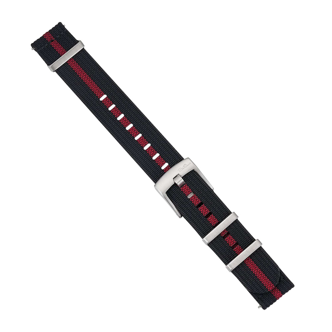 Ribbed Mako FN - Black & Red - BluShark Straps