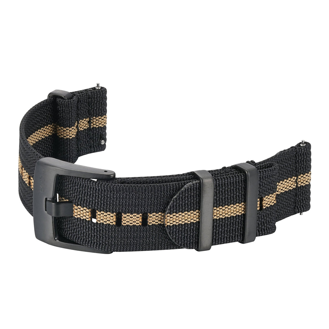 Ribbed Mako FN - Black & Tan - BluShark Straps