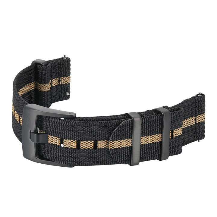 Ribbed Mako FN - Black & Tan - BluShark Straps