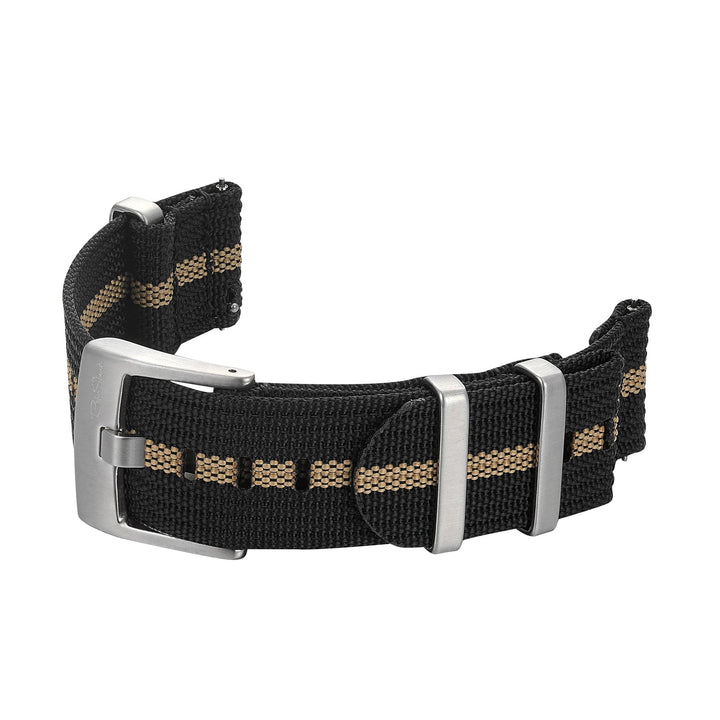 Ribbed Mako FN - Black & Tan - BluShark Straps
