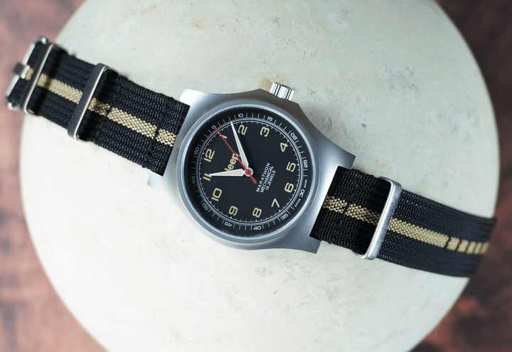 Ribbed Mako FN - Black & Tan - BluShark Straps